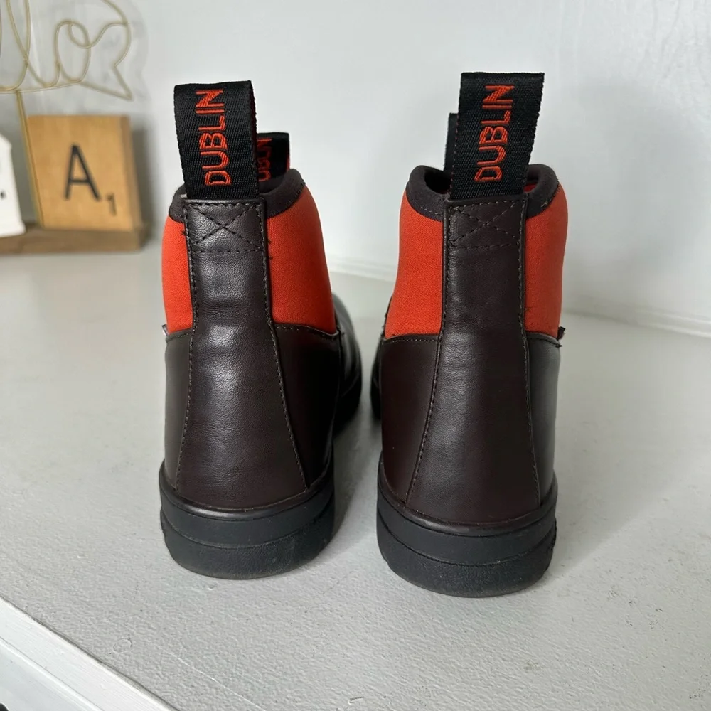 **SOLD**Dublin Women’s Leather Paddock Riding Boots Brown with Red Elastic - Picture 3 of 7